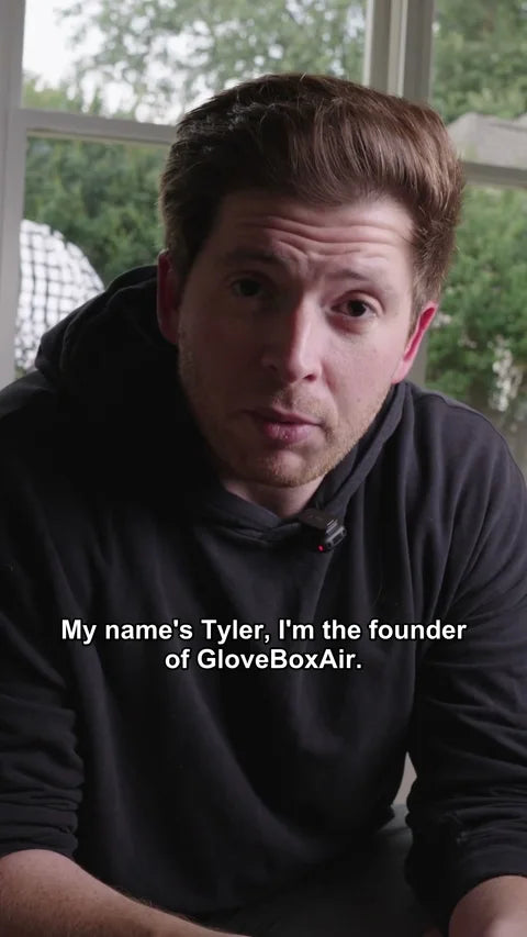 Tyler introducing GloveBox Air in his founder demo